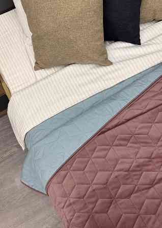 Покривало стьобане Decorator Велюр куб 220х240 см марсала (85-160) Київ