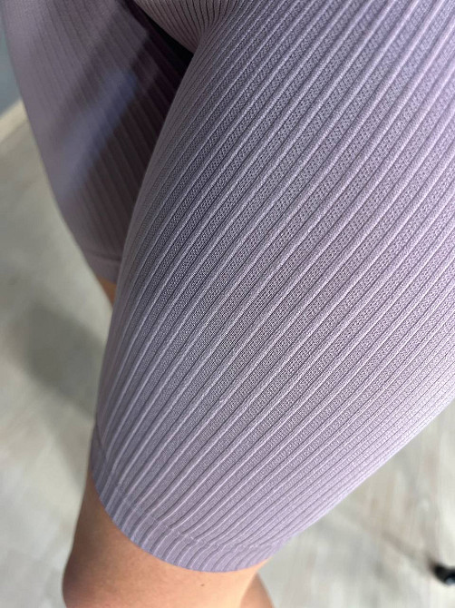 Шорти жіночі Kenalin 0412 велосипедки лосини в рубчик пуш-ап широкий пояс середня довжина one size, пудра, one size Київ - фото 8