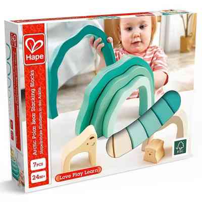 Развивающая игрушка Hape деревянная пирамидка Мишка (E0490) Винница