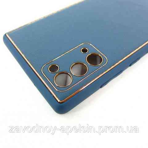 Samsung N980 Note 20 Чохол шкіра Захист камери (синій) Одеса