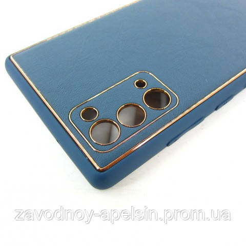 Samsung N980 Note 20 Чохол шкіра Захист камери (синій) Одеса - фото 2