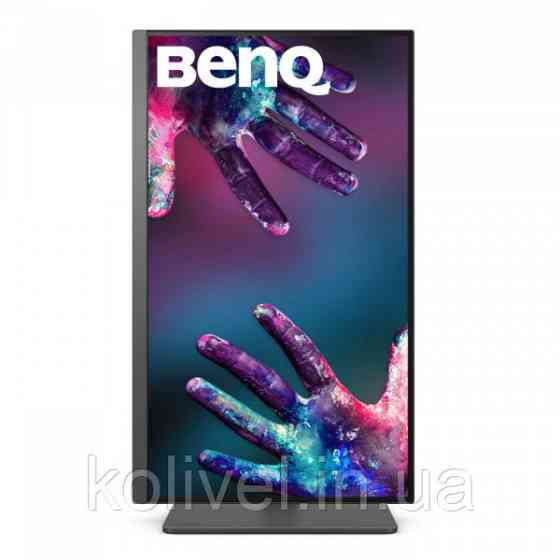 TFT 27" BenQ PD2705U, 4K UHD, IPS, 99% sRGB, HDMI, DP, USB-C, USB-hub, HAS, колонки, темно-сірий Київ
