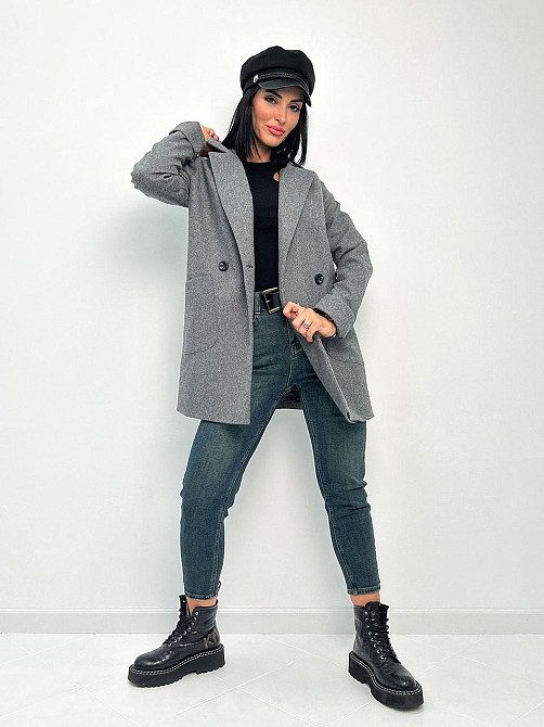 Женское кашемировое пальто Forest 42-44, Графит Киев - изображение 4