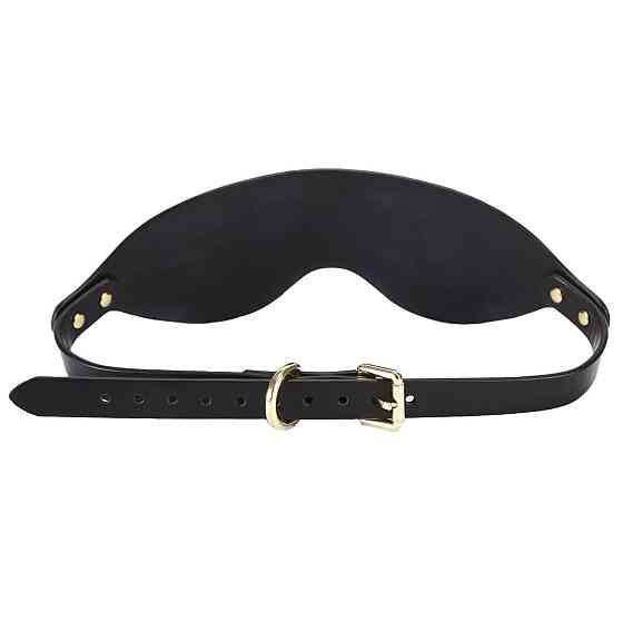 Розкішна маска на очі Zalo Blindfolds Black, натуральна шкіра Sex Aura Київ