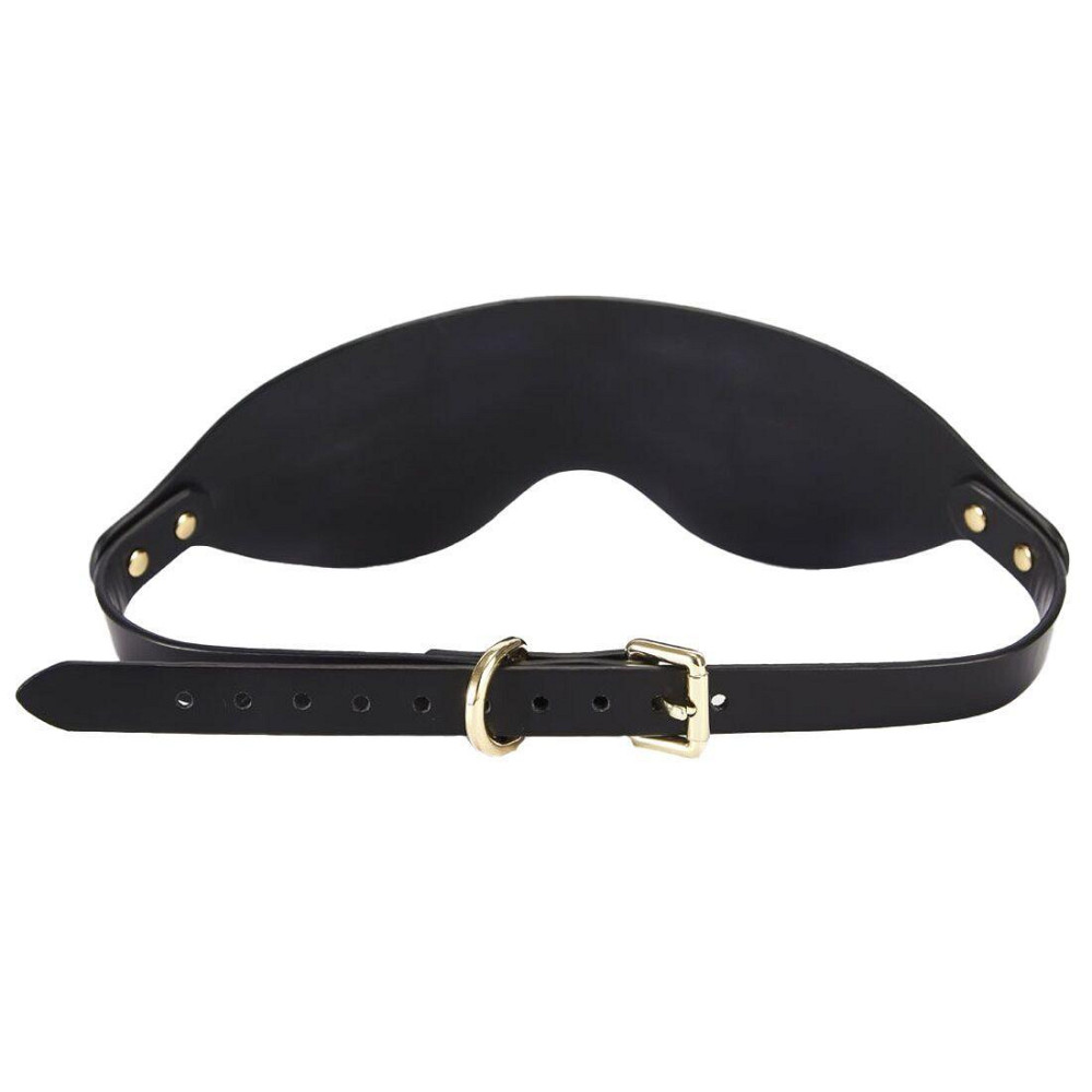 Розкішна маска на очі Zalo Blindfolds Black, натуральна шкіра Sex Aura Київ - фото 3