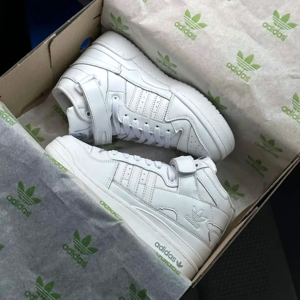 Высокие Термо Кроссовки Adidas Еврозима Кожаные Мужские Ботинки Адидас Белые (размеры: 41,42,43,44,45,46) Днепр - изображение 2