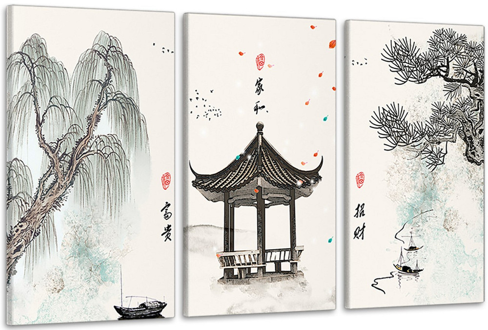 Модульная картина в гостиную / спальню   Японія    ART-166_3A Киев - изображение 1