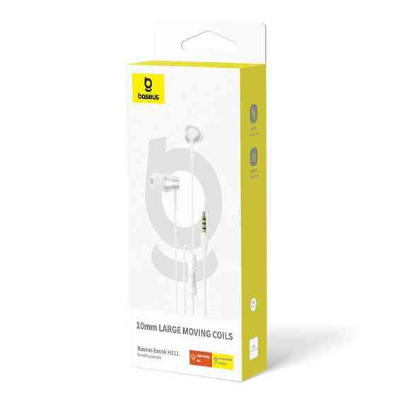 Наушники Baseus Encok HZ11 Wired Earphones Moon White A00164200213-Z1 Одесса
