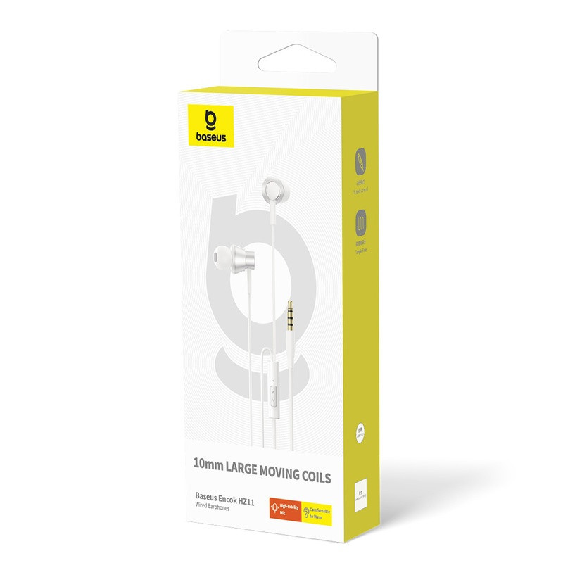 Наушники Baseus Encok HZ11 Wired Earphones Moon White A00164200213-Z1 Одесса - изображение 2