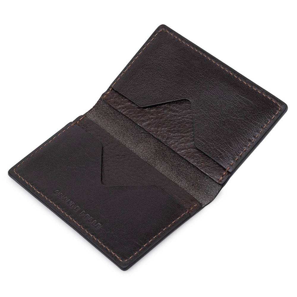 Кожаная визитница GRANDE PELLE 11531 Коричневый Киев - изображение 5