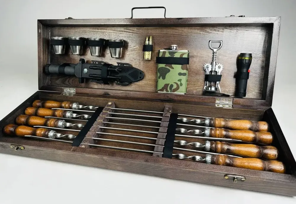 Набори шампурів, Набір шампурів у кейсі "Мілітарі" Шампури, вертіла Тернопіль - фото 2