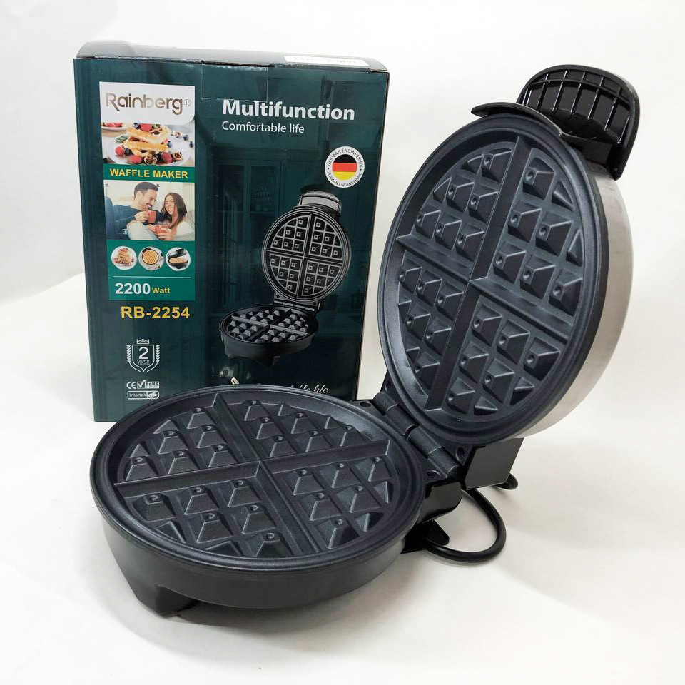 Мультипекарь вафельница Rainberg RB-2254 2200 Вт, Вафельница с антипригарным покрытием LB-84 Львов - изображение 10