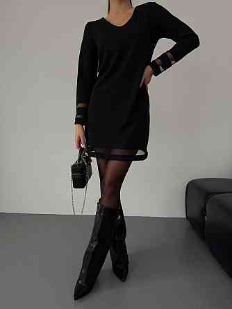 Женское стильное праздничное платье со вставками из сетки свободного фасона креп дайвинг + сетка 54/56 Одесса