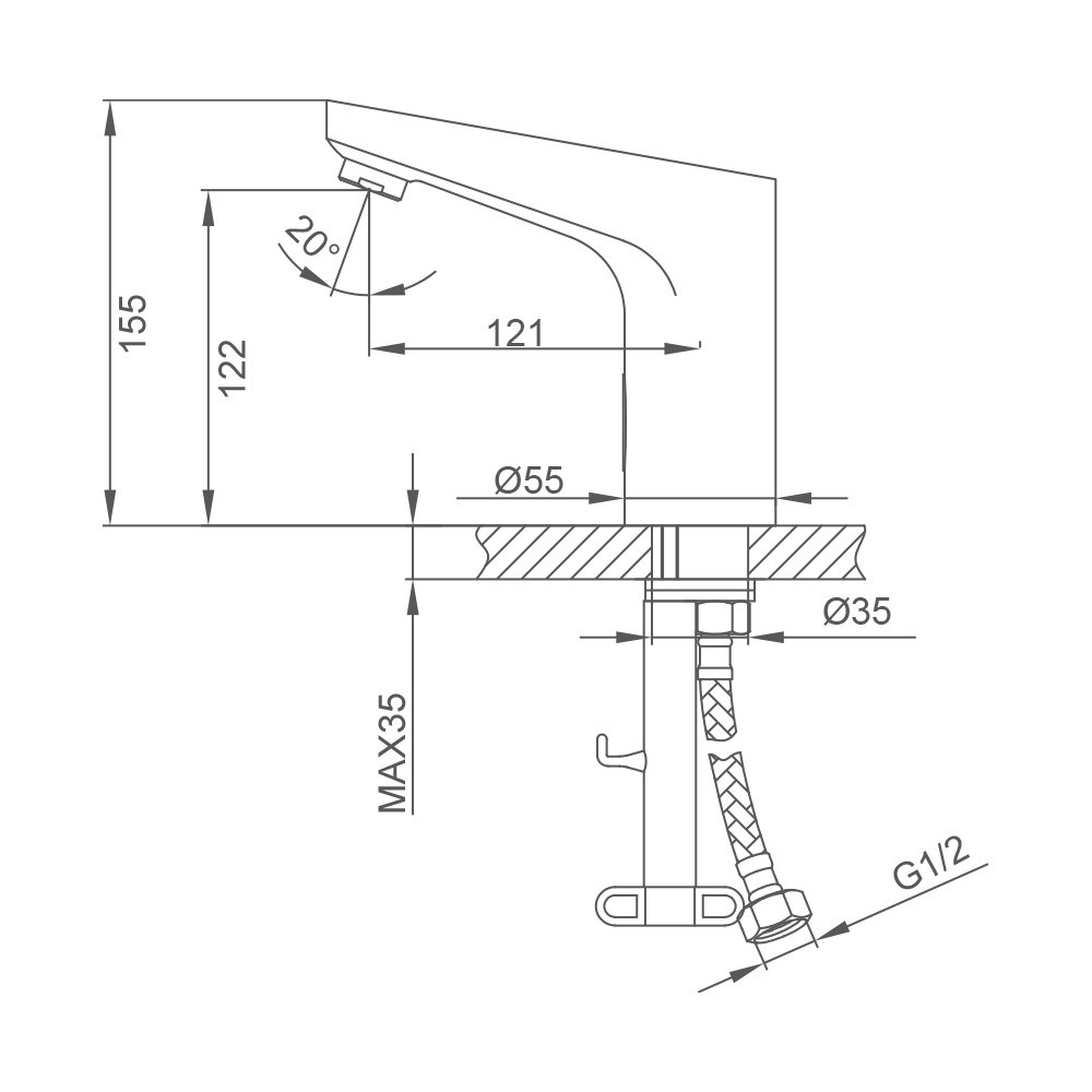 Сэнсорный смеситель для умывальника FRAP F513-1,хром Киев - изображение 9