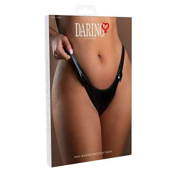 Трусики Daring Intimates с завышенной талией и мокрым эффектом, черный, S Sex Aura Киев