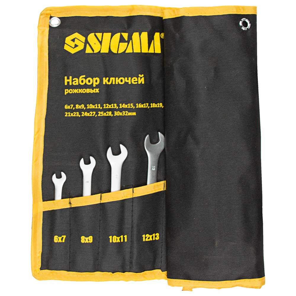 Ключи рожковые 12шт 6-32мм CrV satine (тк чехол) SIGMA (6010341) Киев - изображение 2