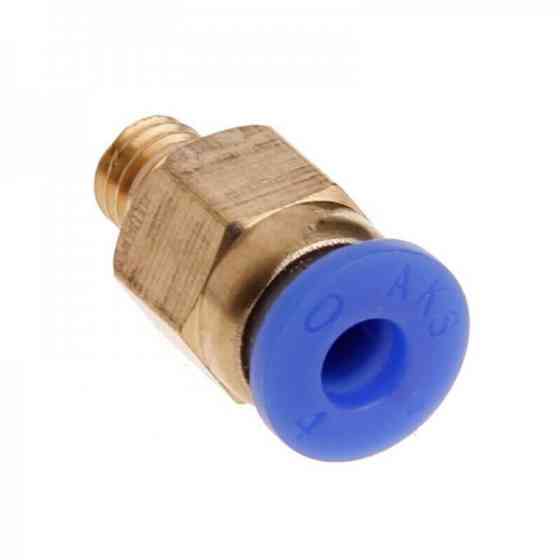 Фитинг PC4-M6 для PTFE трубки, коннектор Bowden MK8 E3D, пневмофитинг для 3D-принтера Киев