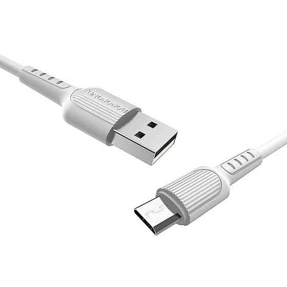 Кабель BOROFONE BX16 USB to Micro 2A, 1m, PVC, TPE connectors, White Київ