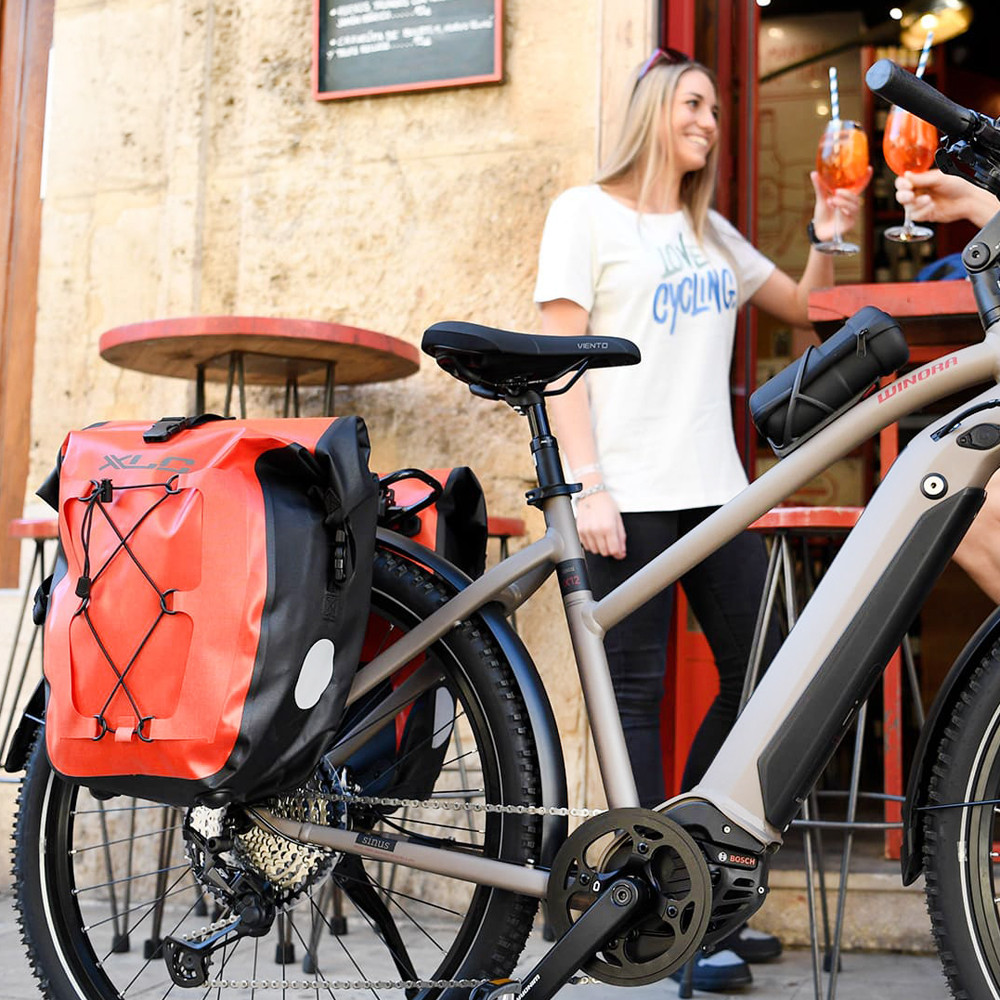 Комплект водонепроницаемых сумок XLC (2 шт), 21x18x46см, черный Київ - фото 5