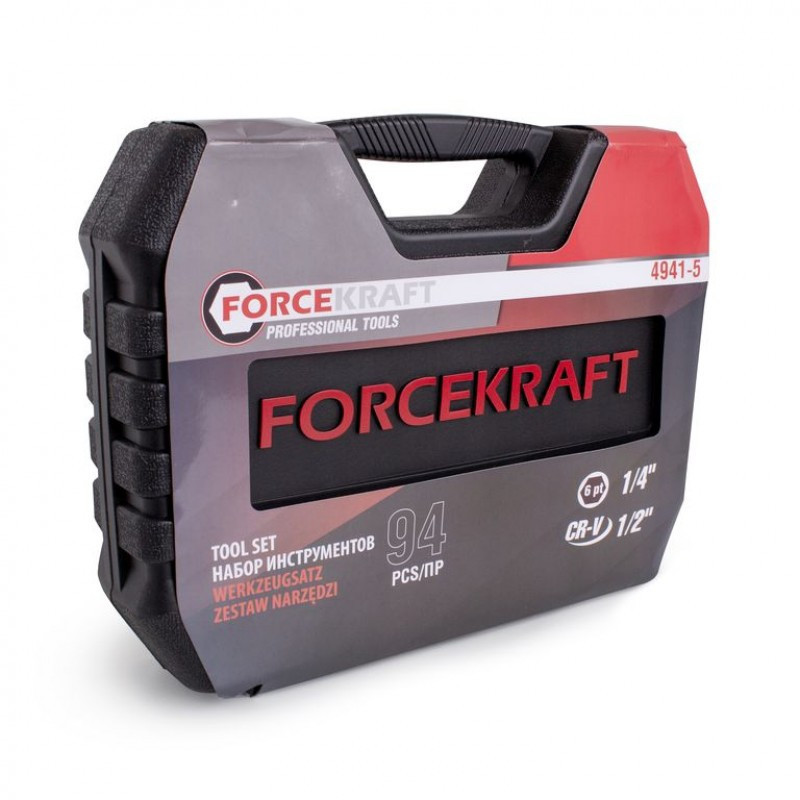 Набір інструментів 94пр. 1/2", 1/4" (6гр.) (4-32 мм) FORCEKRAFT FK-4941-5 Одеса - фото 2