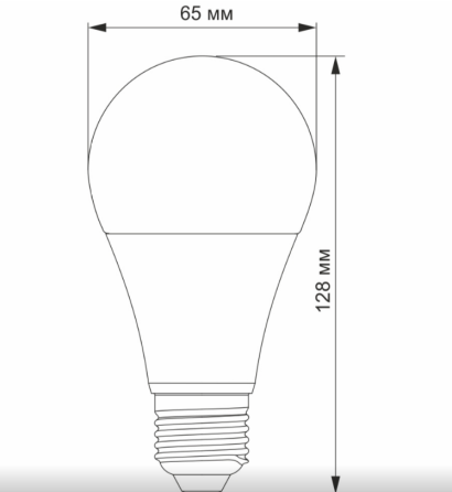 Лампа A65 15W E27 4100К 220V LED Titanum Житомир