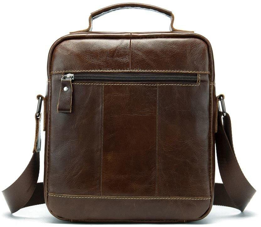 Сумка мужская гладкая Vintage 14700 Коричневая Киев - изображение 10