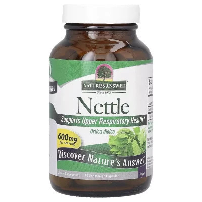 Травы Nature's Answer Крапива, 600 мг, Nettle, 90 вегетарианских капсул (NTA-16306) Винница - изображение 1