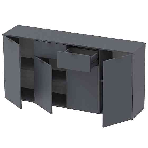 Комод в гостиную Doros Рон 7 160х38х81 см Графит (DRS-011305) Днепр