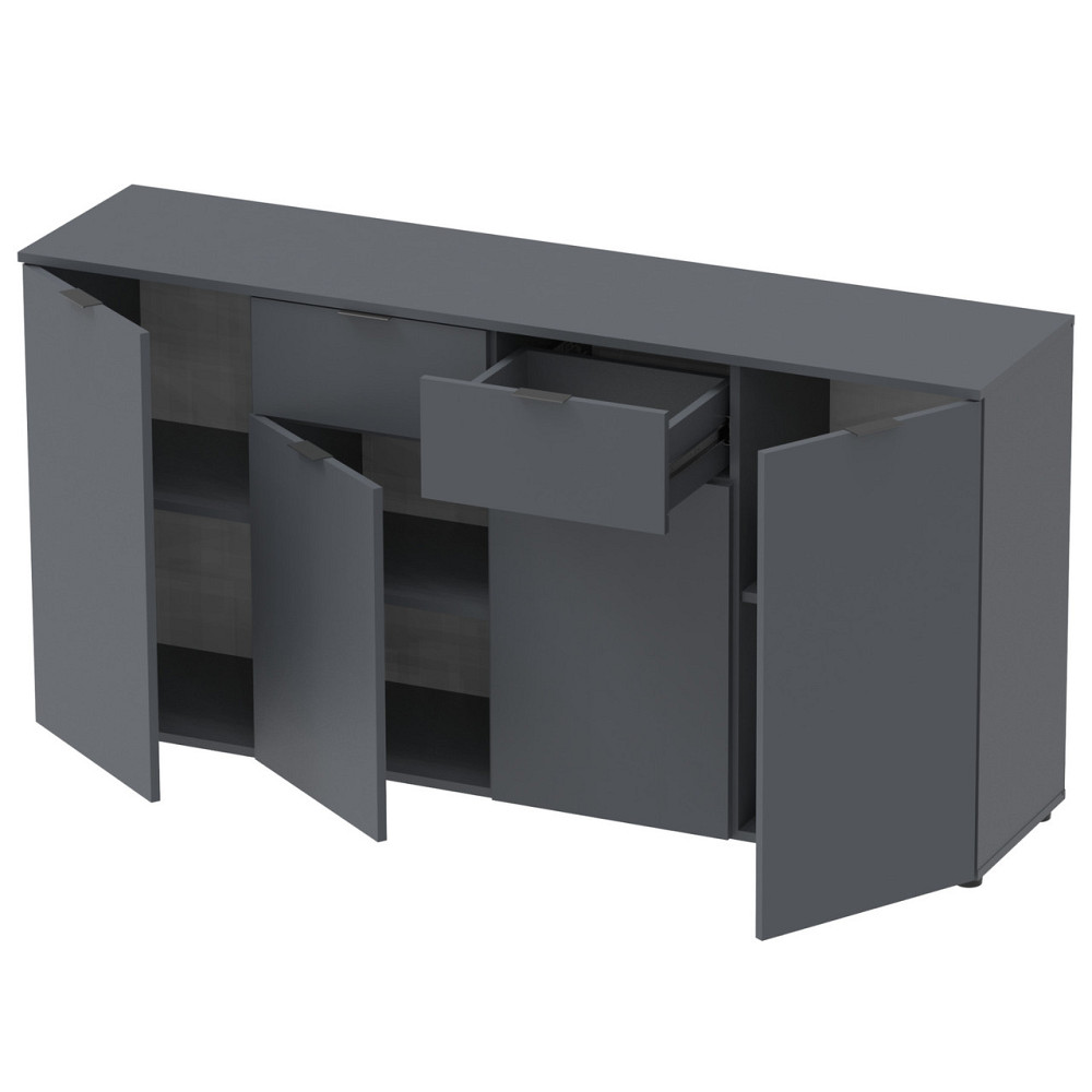 Комод в гостиную Doros Рон 7 160х38х81 см Графит (DRS-011305) Днепр - изображение 3