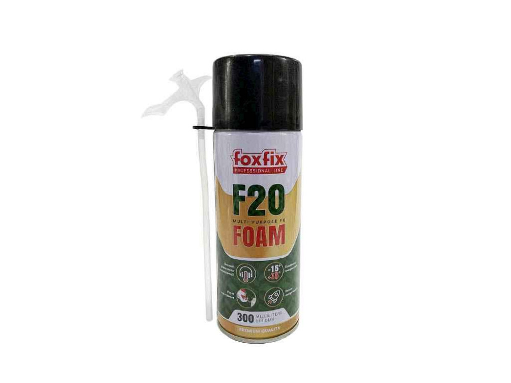 Пена монтажная ручная 300мл всесезонная F20 (325г) ТМ FOXFIX Solmir Киев - изображение 1