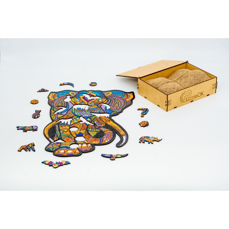 Фигурный деревянный пазл A3 