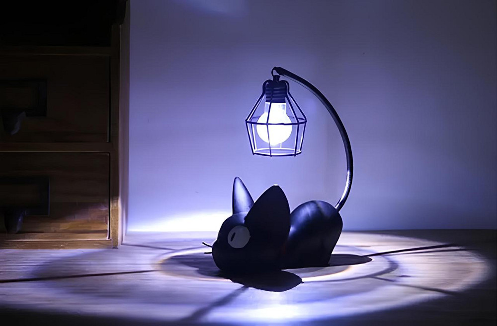 Нічник Чорний кіт RESTEQ, нічний світильник, декоративний світильник, приліжковий нічник, затишний нічник, світильник для дитячої, Київ - фото 2