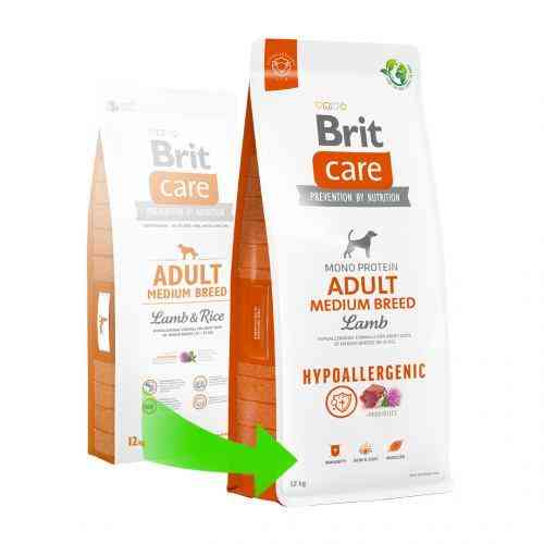 Сухой корм Brit Care Dog Hypoallergenic Adult Medium Breed для собак средних пород, гипоаллергенный с ягненком, 12 кг Киев