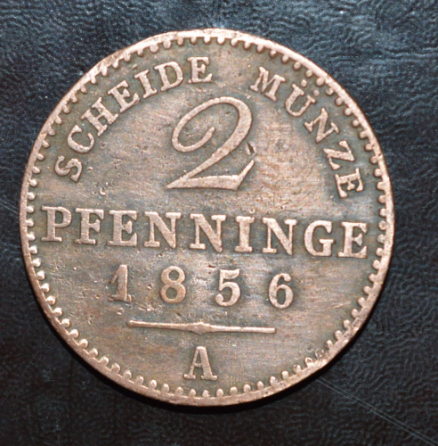 Німеччина 2 пфеннинга 1856год А Полтава