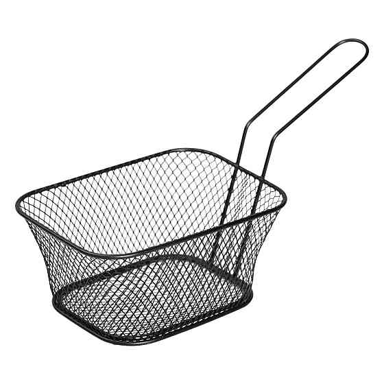 Zhongjing Кошик сервірувальний для картоплі фрі та снеків 14×10×6 см Чорний HP-19-8-B Киев