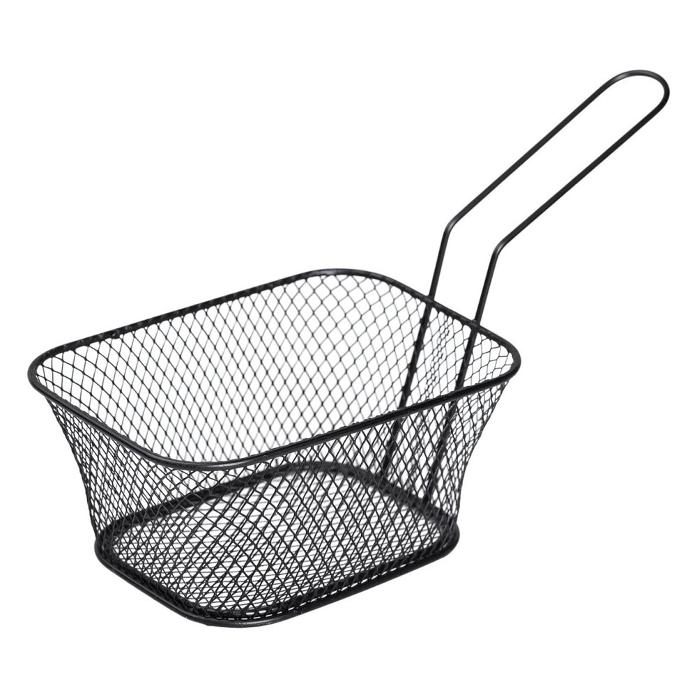 Zhongjing Кошик сервірувальний для картоплі фрі та снеків 14×10×6 см Чорний HP-19-8-B Киев - изображение 2