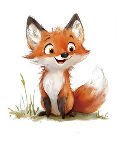 Термонаклейка на одяг Лис веселий Київ - фото 1