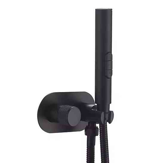Душовий набір змішувача прихованого монтажу для гігієнічного душу зі шлангом (3 режими) Чорний мат Київ