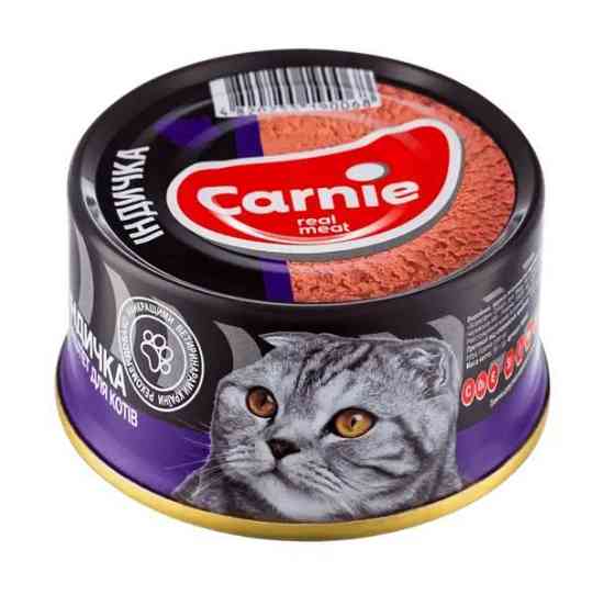 Мясной паштет для кошек Карни Carnie консервы для кошек с индейкой 100 г Винница