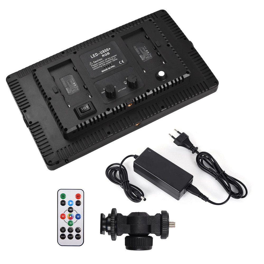 Панель світлодіодна RGB зі штативом 210см відеосвітло прямокутне 50Вт CRI 95+ AC Prof U800 RGB-T Київ - фото 5