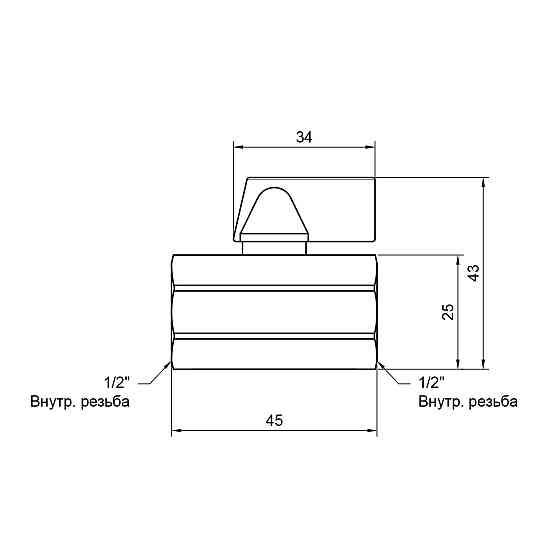 Кран кульовий Thermo Alliance Standart "Mini" 1/2" ВР SD187W15 Київ