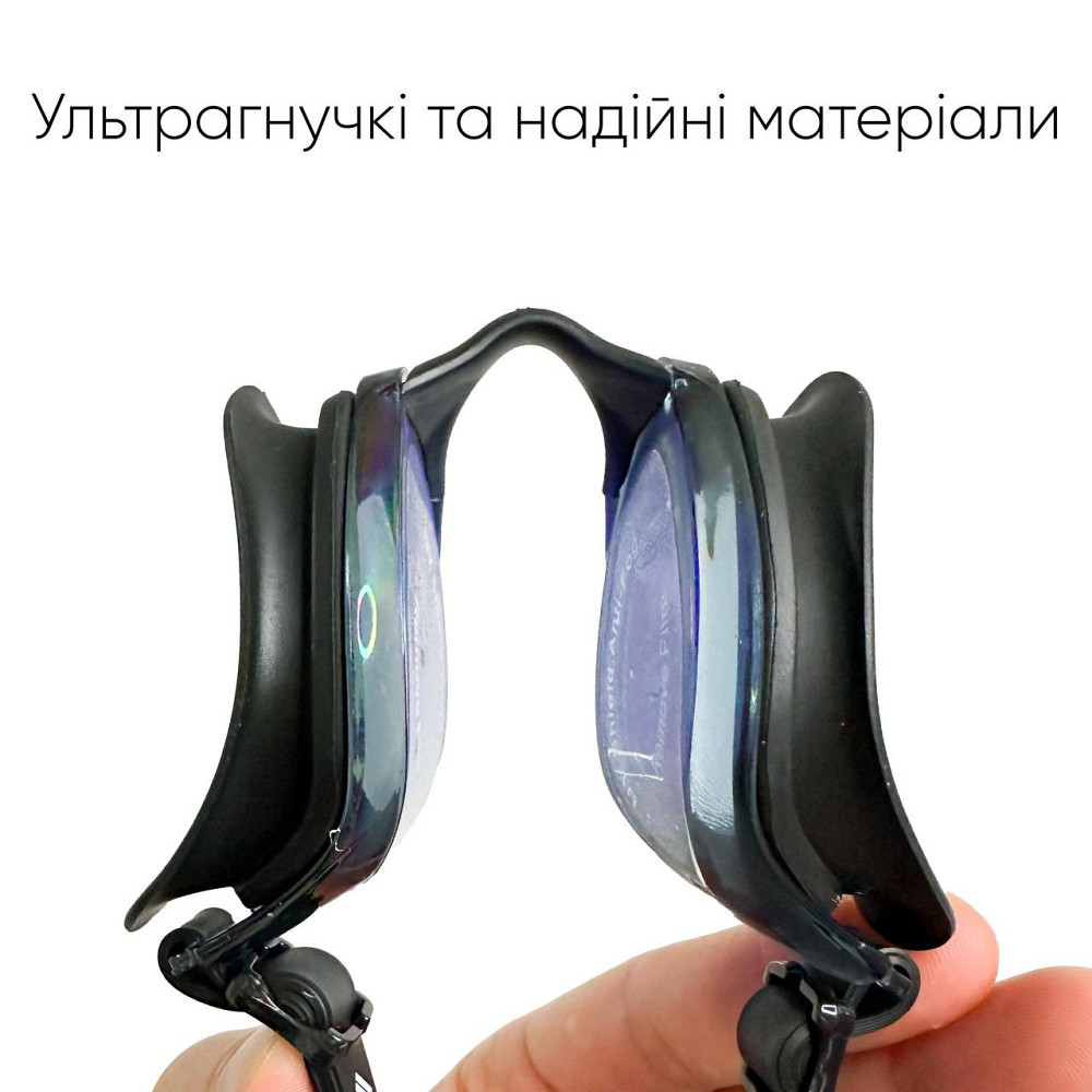 Окуляри для плавання Renvo Dande Уні Anti-fog Чорний OSFM (2SG200-0110) Київ - фото 3