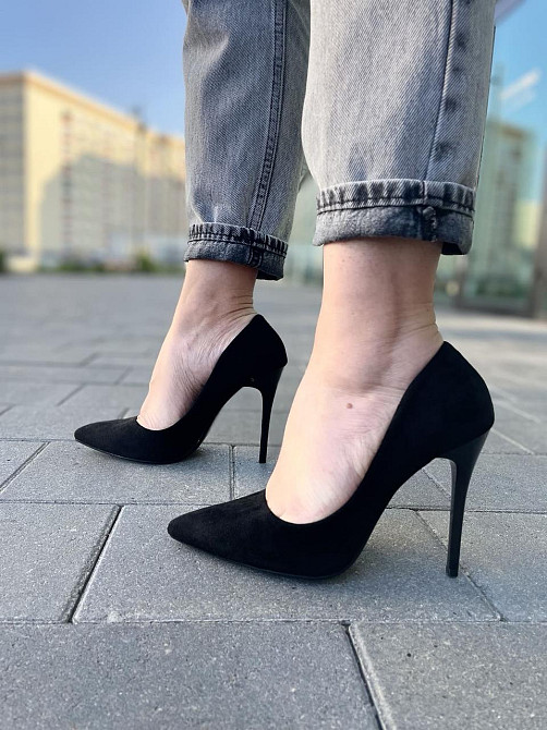 Comer Туфлі жіночі COMER чорні еко-замша каблук 11см розміри 36-39 (2867) Коломия - фото 3