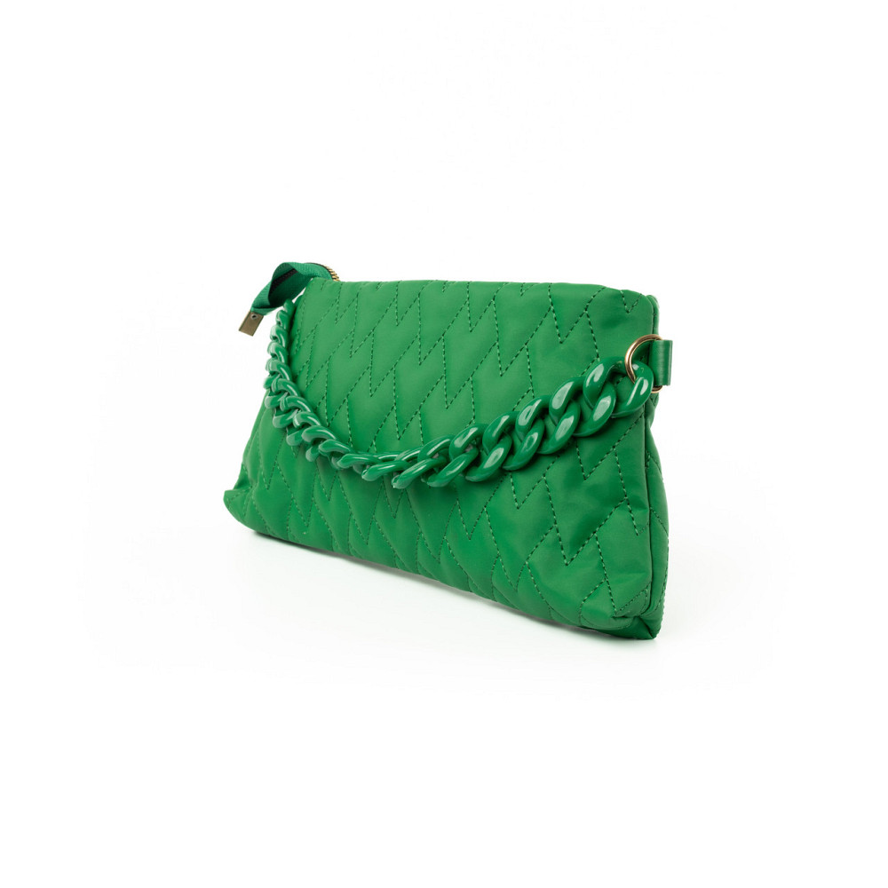 Сумка женская стильная, качественная красивая стеганая сумочка с ручкой-цепочкой, женский клатч, Зеленый Каменец-Подольский - изображение 2