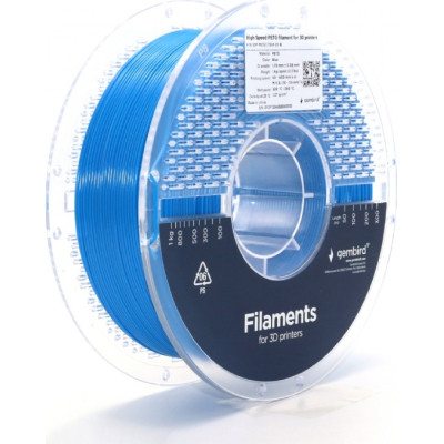 Пластик для 3D-принтера Gembird PETG High Speed, 1.75 мм, 1 кг, blue (3DP-PETG1.75HY-01-B) Винница - изображение 1