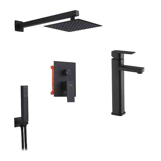 Набір 2 в 1 душова система Kroner Edelstahl Kubus-SCH082 + змішувач Edelstahl Kubus-SCH010-3 Київ