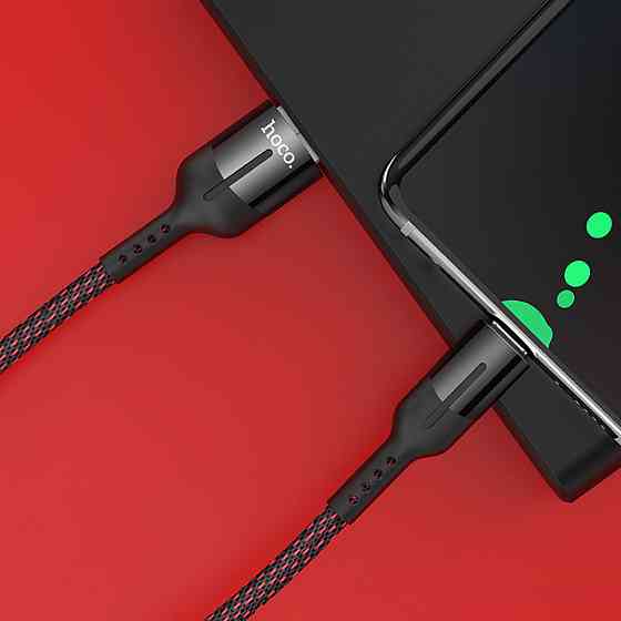 Кабель HOCO U68 Type-C 5A Gusto flash charging data cable Black Киев