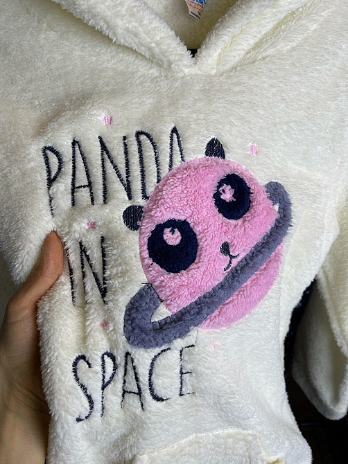 Тепла піжама жіноча Біло-Синій 3XL Харків - фото 4