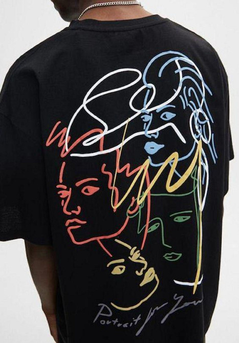 Футболка чоловіча с принтом  48 Чорний 2664093681 Дніпро - фото 1