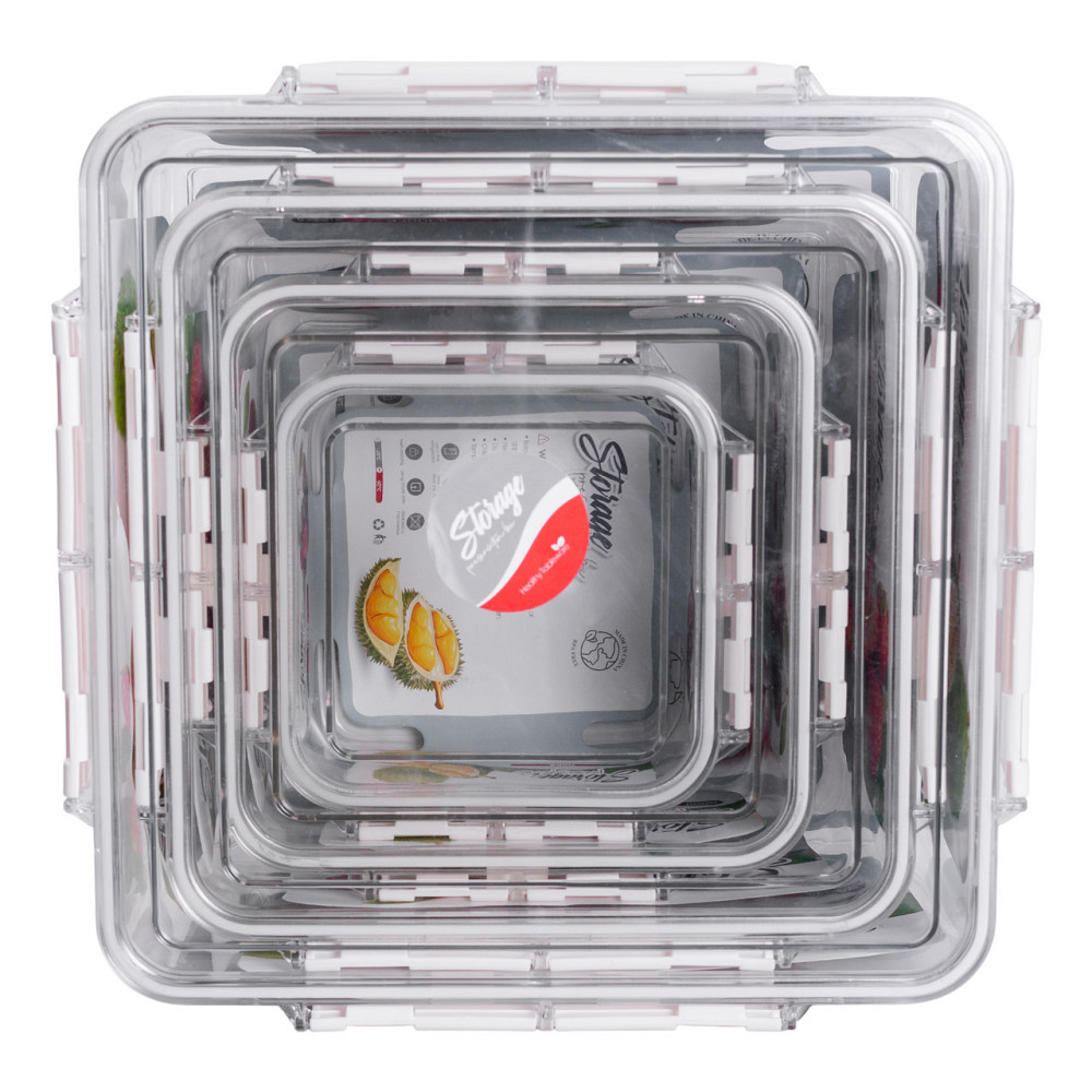 Набор пищевых контейнеров для еды  0.7/1.7/3.3/5.7 л 4 шт на защелках HP-27-4 Киев - изображение 7